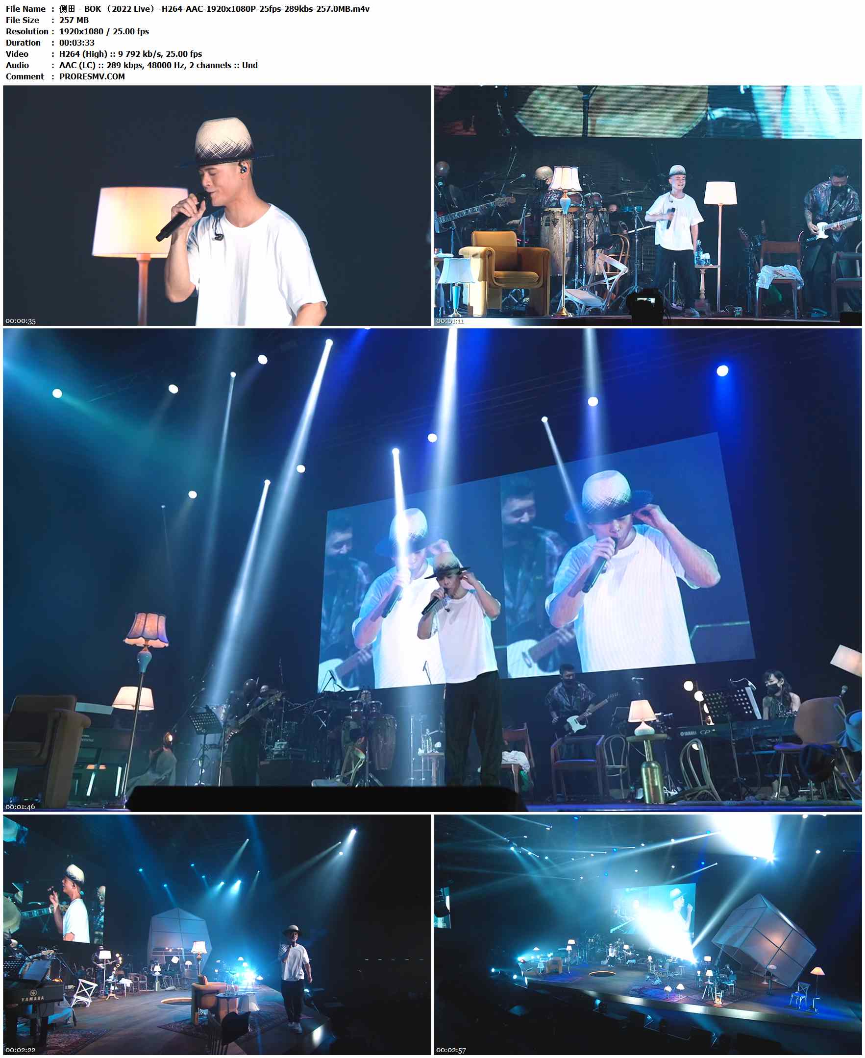 侧田 - BOK （2022 Live）-H264-AAC-1920x1080P-25fps-289kbs-257.0MB官方MV_高清MV
